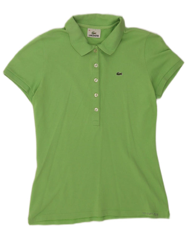 Polo Lacoste Mujer Talla 40 Algodón Verde Medio