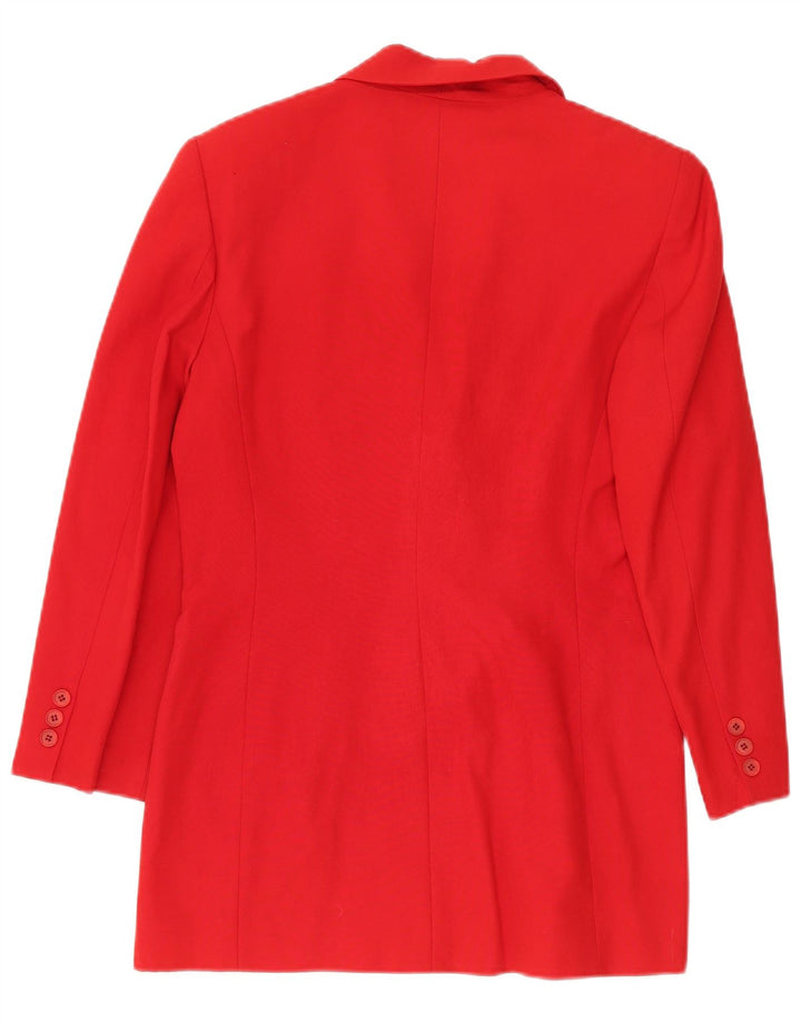 SUPERIOR Chaqueta tipo blazer larga con 3 botones para mujer IT 42 Acetato rojo mediano