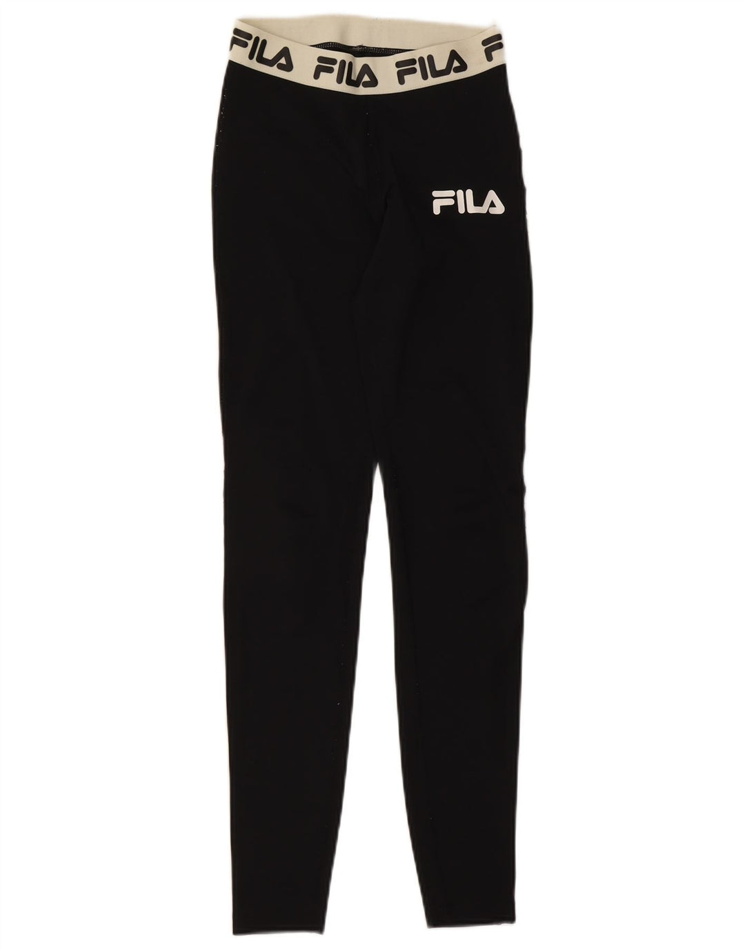 Fila Leggings gráficos para mujer UK 4 XS Poliéster con bloques de color negro