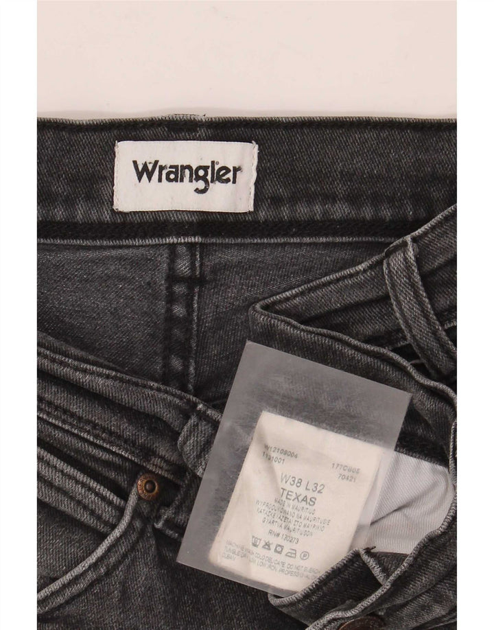 Wrangler Vaqueros rectos elásticos Texas para hombre W38 L32 Algodón gris