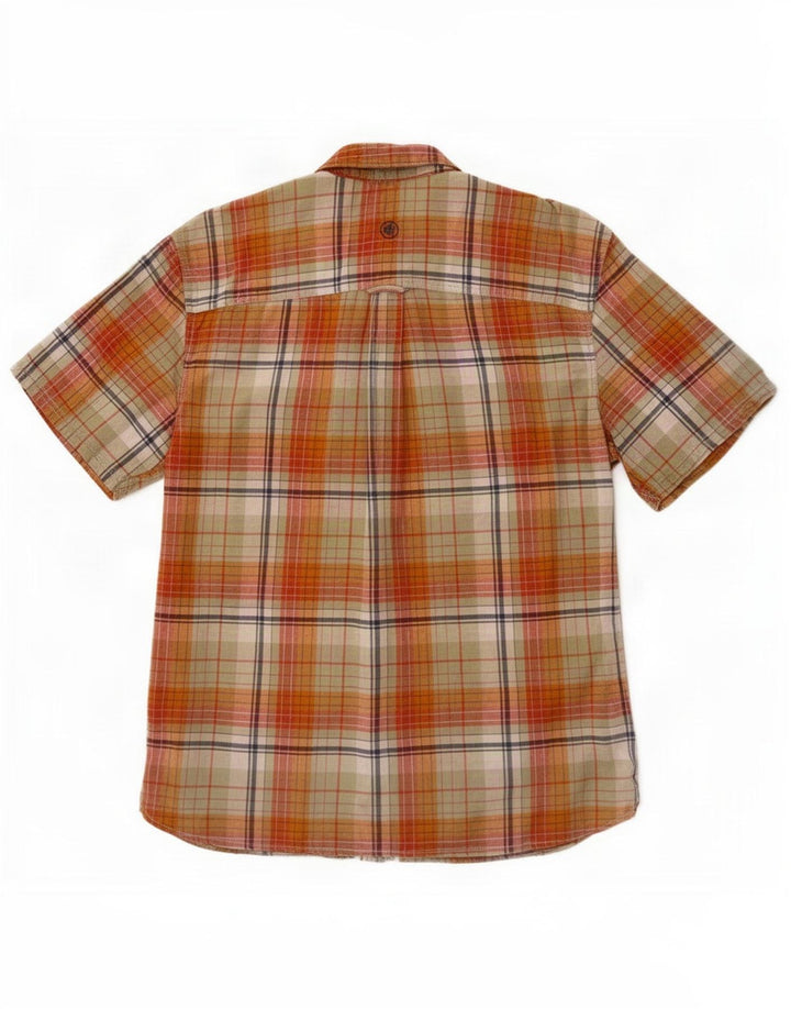 Camisa de manga corta para hombre Fat Face Medium de lino a cuadros multicolor