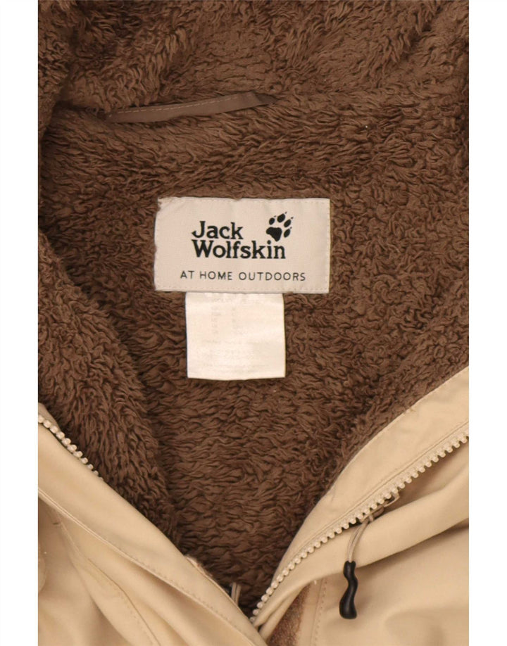 Jack Wolfskin Parka con capucha para mujer UK 44 Poliéster beige medio