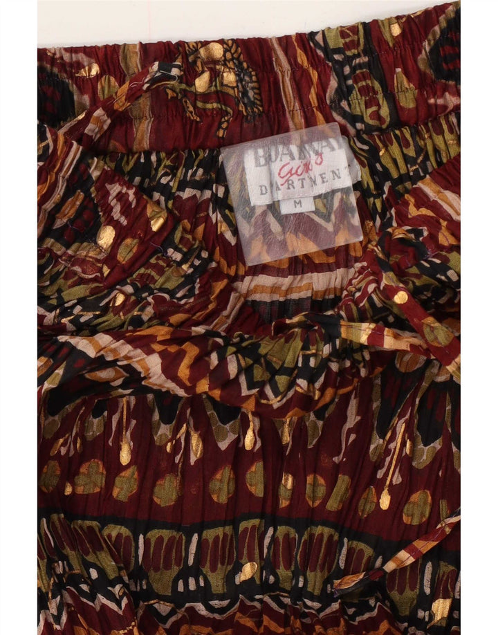 Broadway Maxi Falda para Mujer Mediana W28 Borgoña Floral