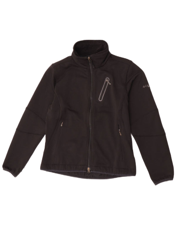 Columbia - Chaqueta de chándal con forro para mujer, talla 40, poliéster negro mediano