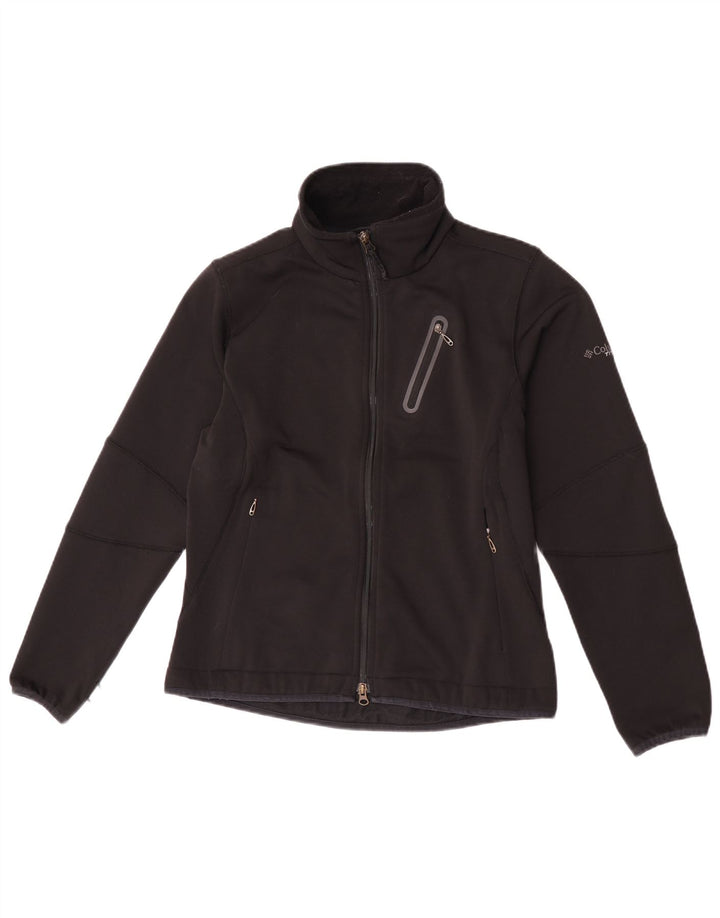 Columbia - Chaqueta de chándal con forro para mujer, talla 40, poliéster negro mediano