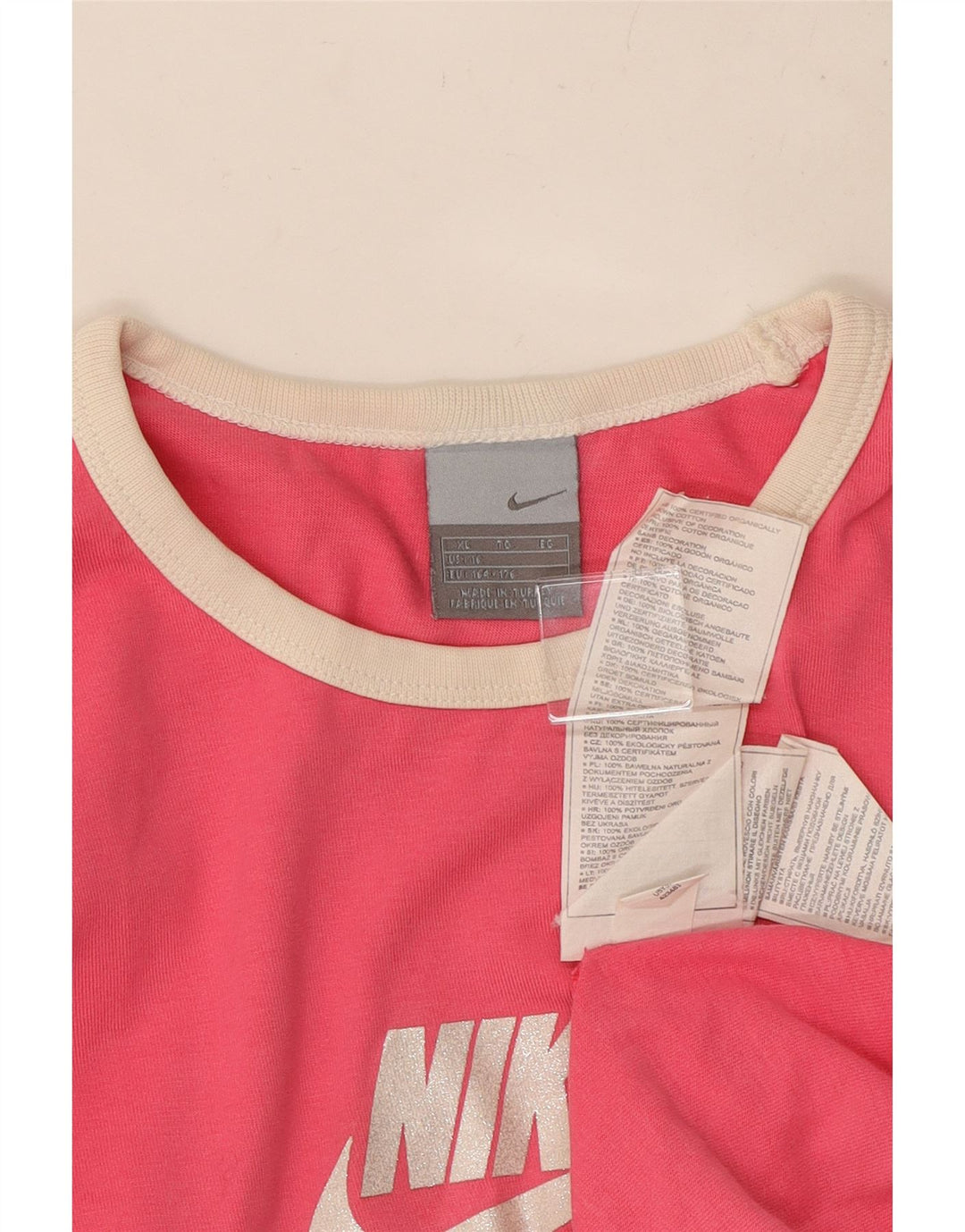 NIKE Camiseta Niña Air Graphic Top 15-16 Años XL Algodón Rosa