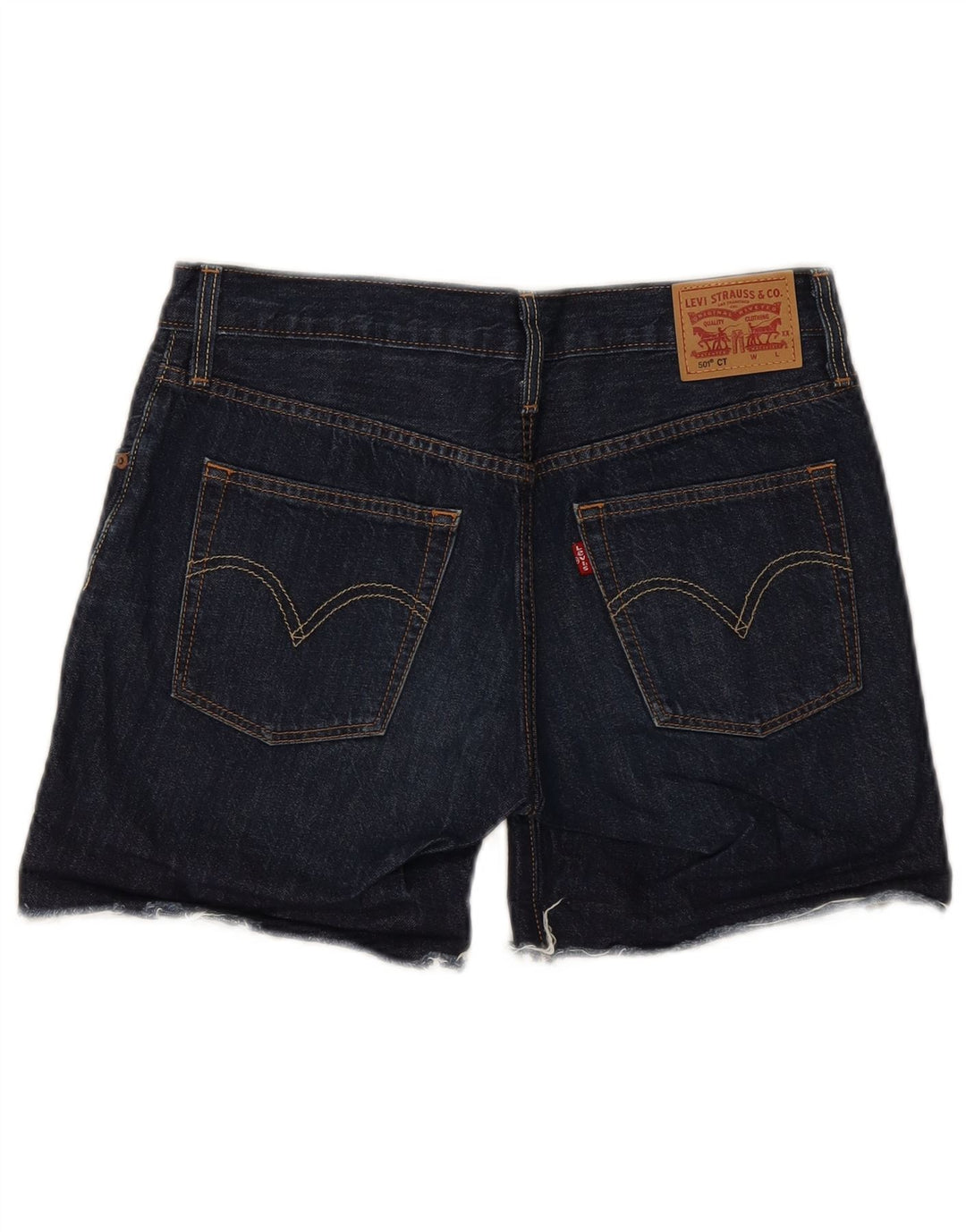 LEVI'S Womens 501 Denim Shorts W30 Medium Navy Blue Cotton
