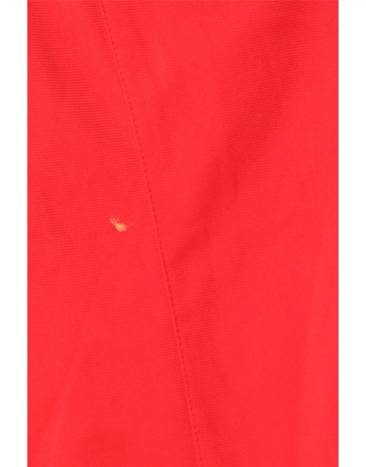 ADIDAS Chaqueta superior de chándal para hombre Reino Unido 42/44 Poliéster con bloques de color rojo grande