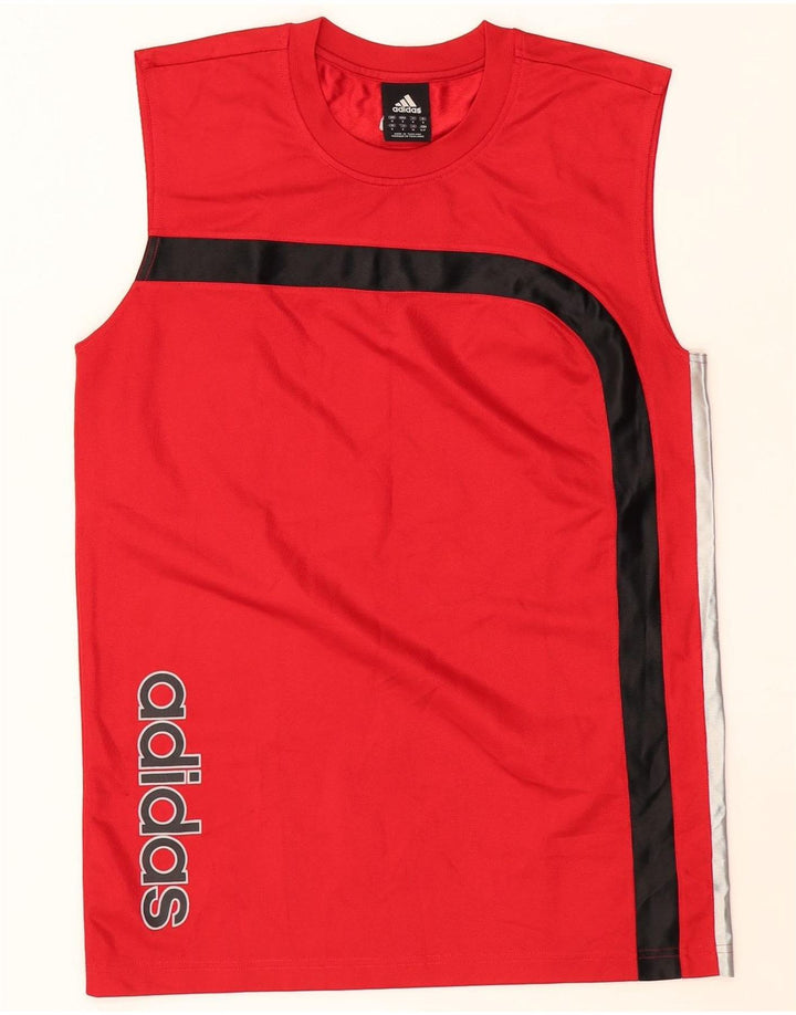 ADIDAS Hombre Graphic Vest Top Pequeño Rojo Colorblock Poliéster