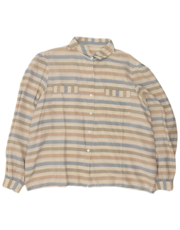 Vintage Womens Shirt UK 18 XL Multicoloured Striped