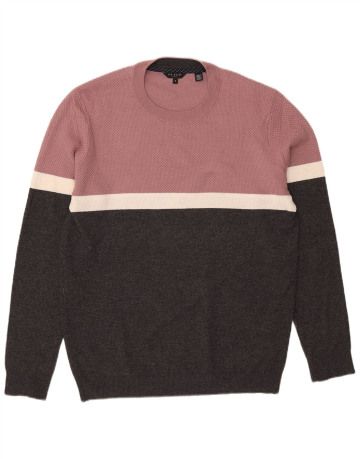 Ted Baker - Jersey de cuello redondo para hombre, talla 3, color negro mediano