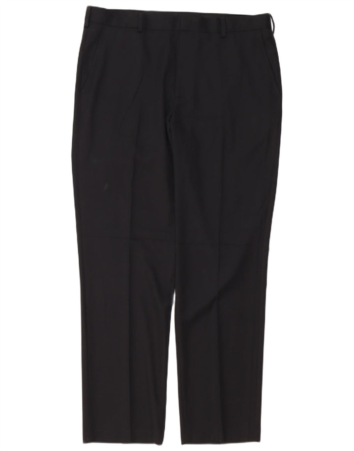 Pantalón de traje recto para hombre Izod W36 L32 Poliéster negro