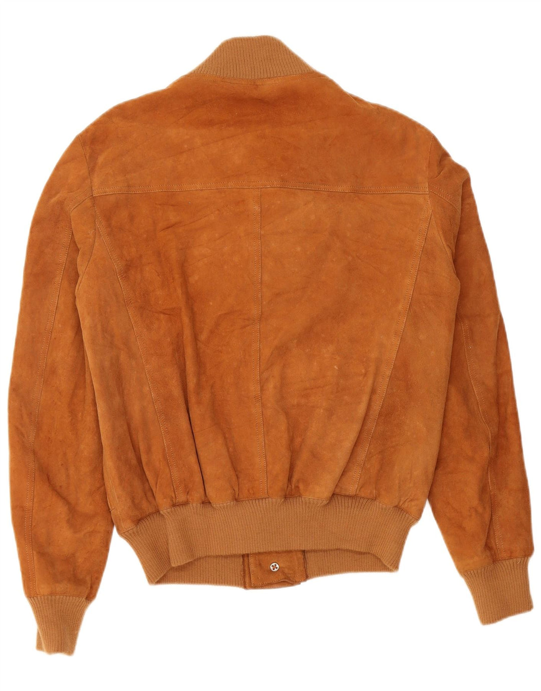 VINTAGE Chaqueta bomber de ante para hombre Reino Unido 38 Marrón medio