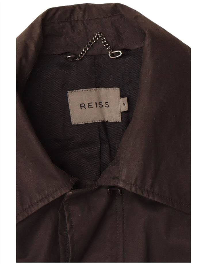 Abrigo REISS para hombre UK 36 Pequeño Algodón negro