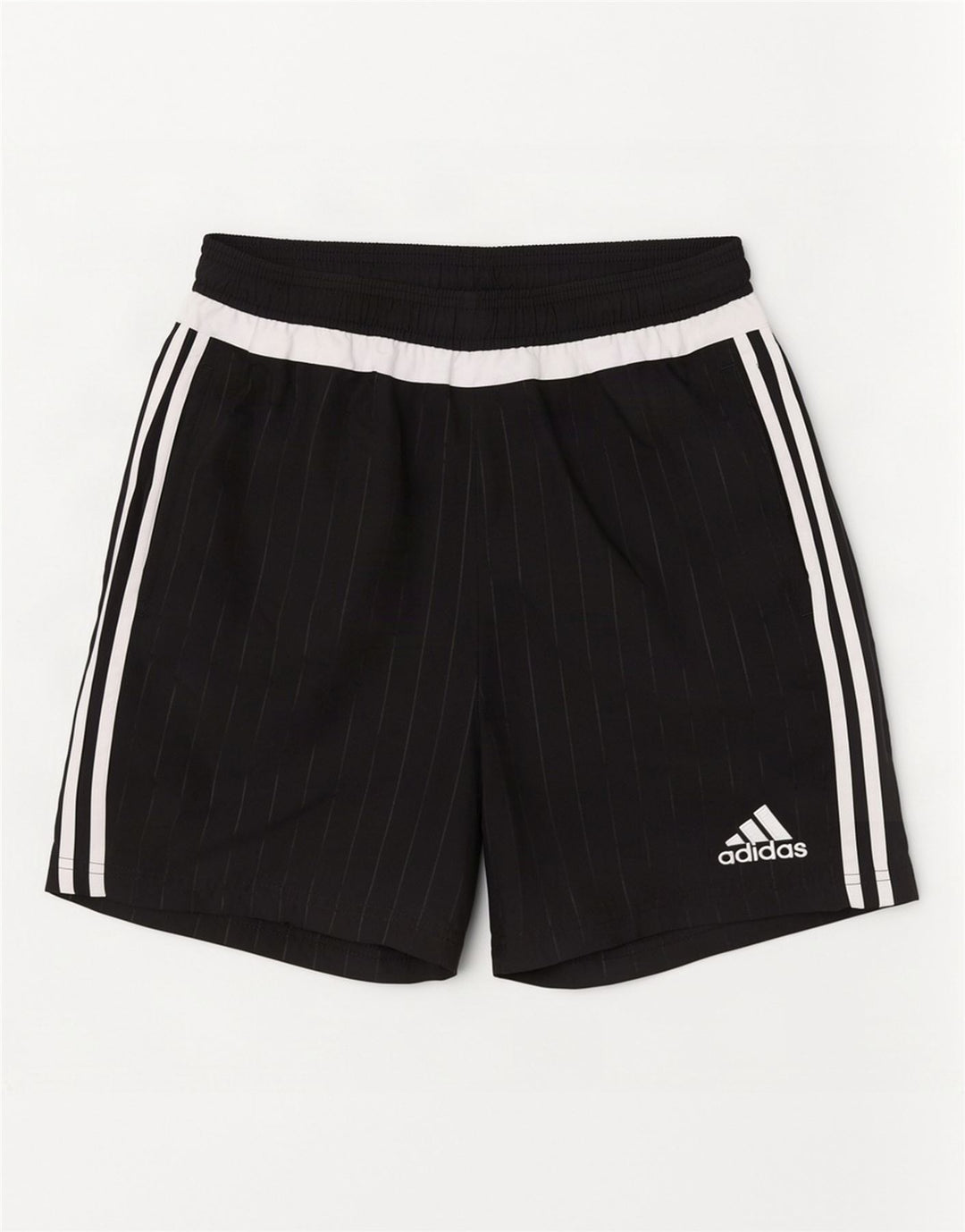 Pantalones cortos deportivos Adidas para hombre Poliéster a rayas negras medianas