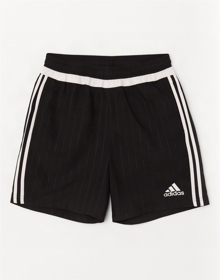 Pantalones cortos deportivos Adidas para hombre Poliéster a rayas negras medianas