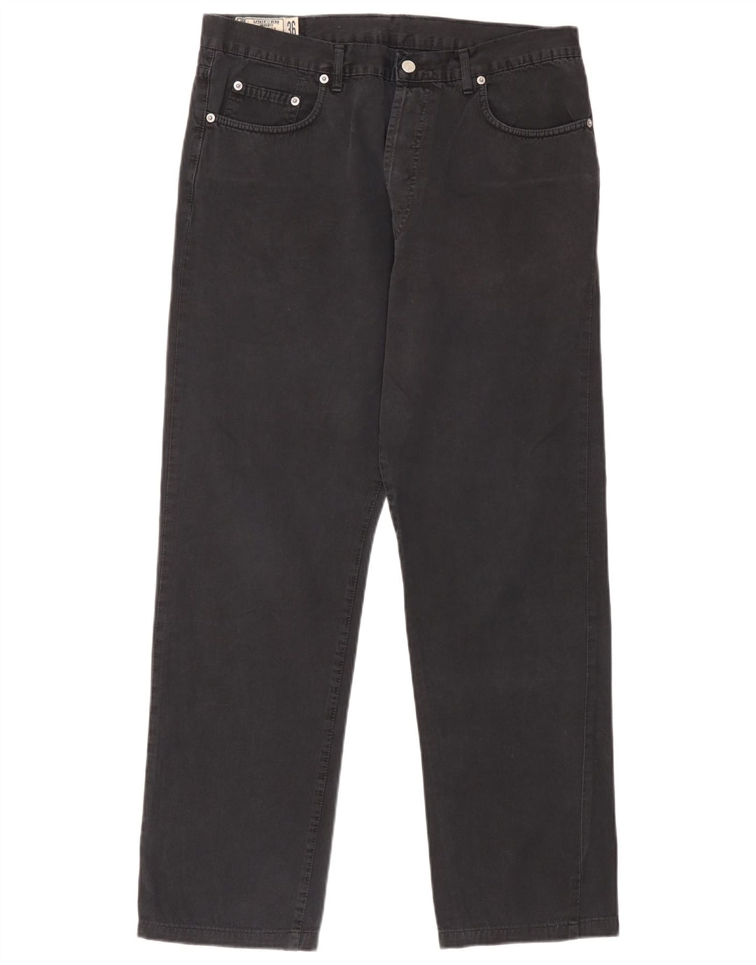 Vaqueros rectos uniformes para hombre W36 L30 Algodón negro