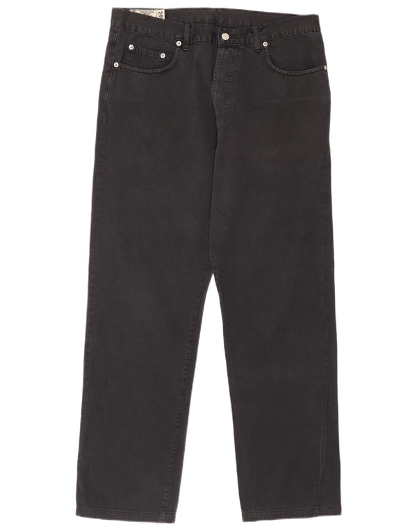 Vaqueros rectos uniformes para hombre W36 L30 Algodón negro