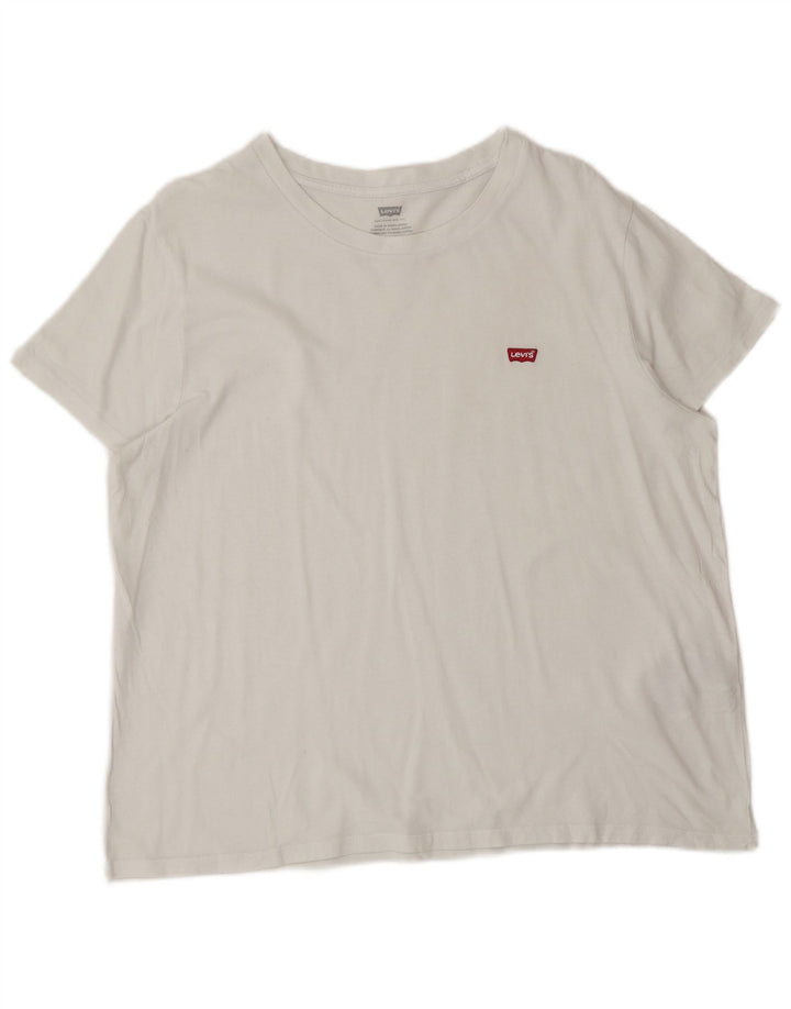 Levi's Camiseta para mujer Top UK 46 Large White Cotton