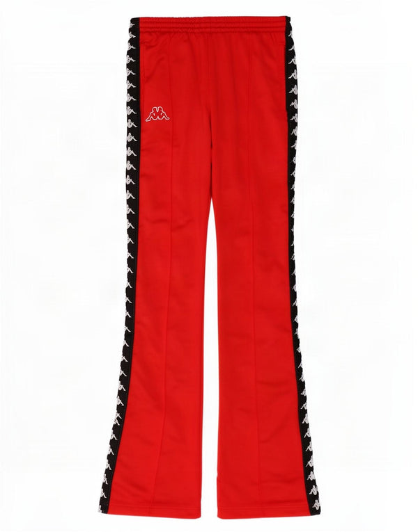 Pantalones De Chándal Kappa Graphic Flare XS Poliéster Rojo Mujer