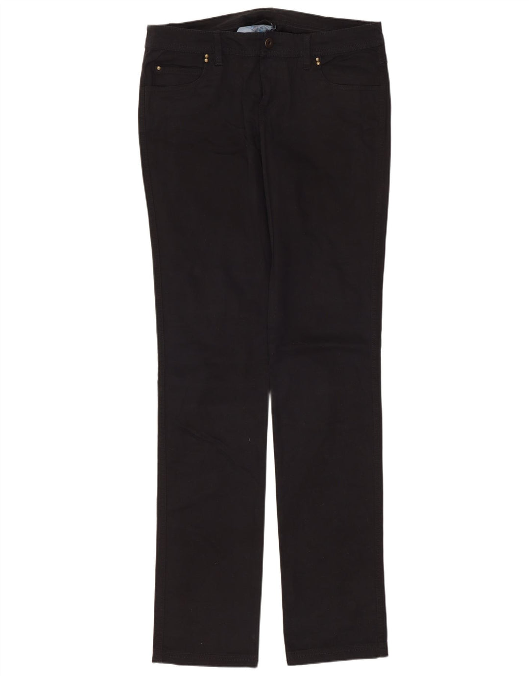 CHAMPION Pantalones casuales rectos para mujer medianos W30 L34 algodón negro