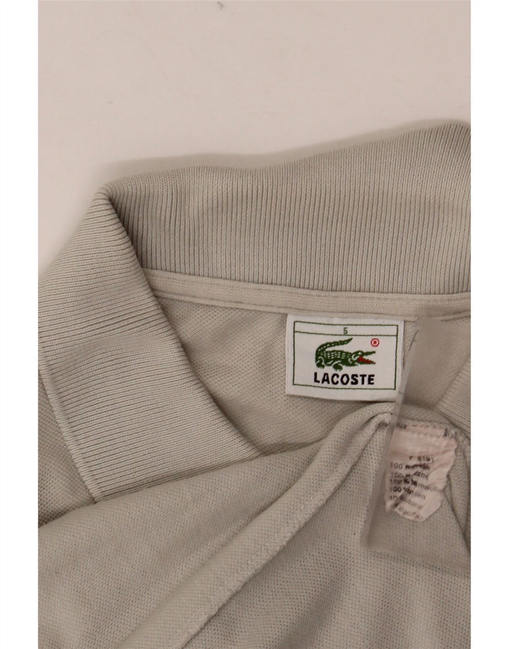 LACOSTE Polo para hombre talla 5 grande algodón gris