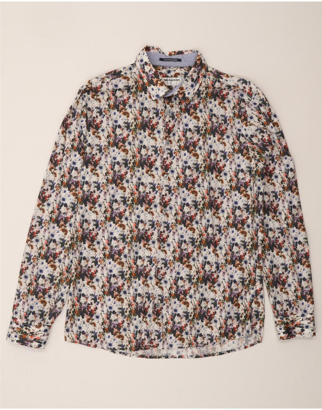VINTAGE Camisa de hombre grande multicolor floral
