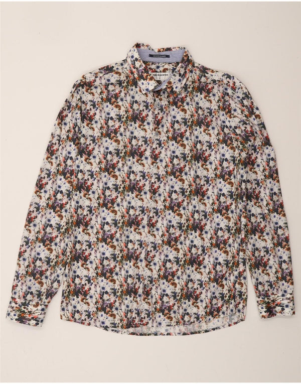 VINTAGE Camisa de hombre grande multicolor floral