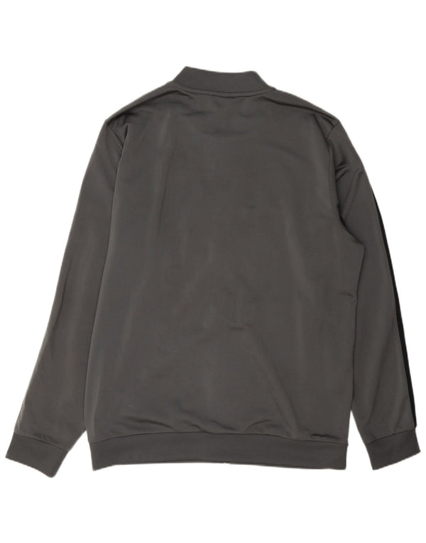 Adidas Hombre Chándal Top Chaqueta Grande Gris Poliéster