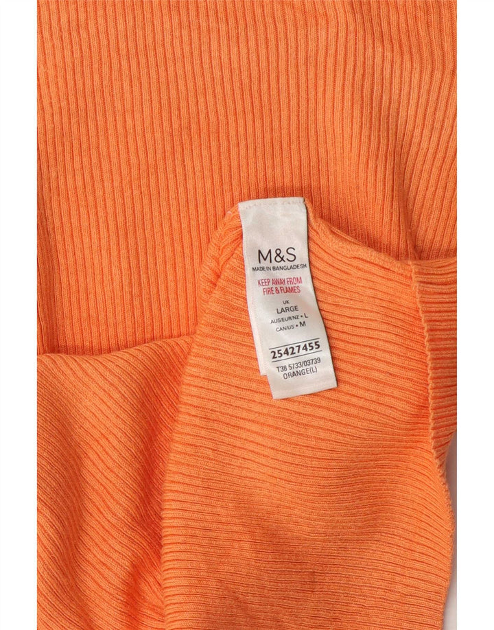 Marks & Spencer Camiseta para mujer Top UK 44 Large Viscosa naranja