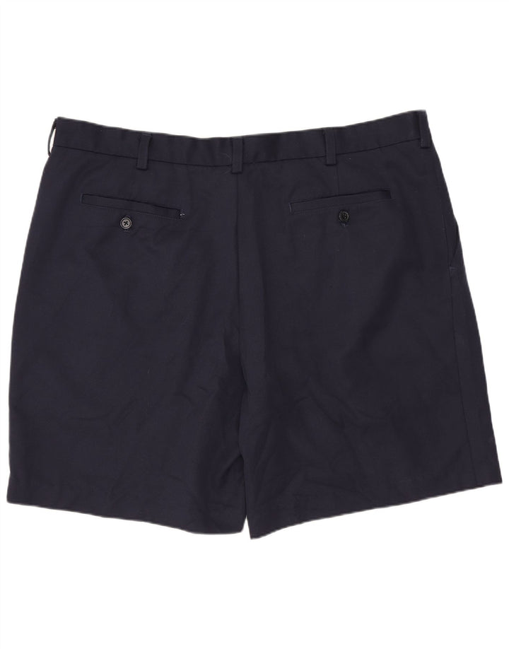 Izod Mens Pegged Chino Shorts W40 XL Poliéster Azul Marino