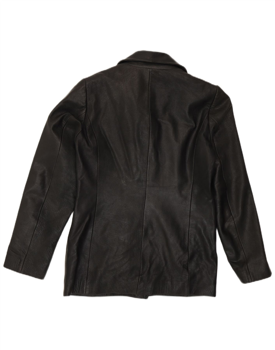 Fransa Chaqueta Blazer de Cuero con 3 Botones para Mujer UK 14 Medium Black Leather