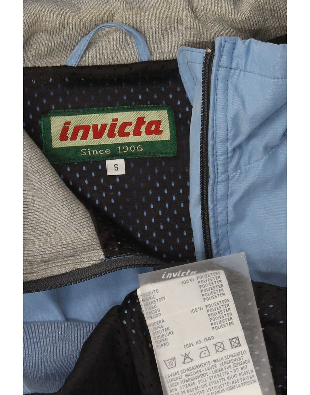 Invicta Chaqueta Bomber para Hombre UK 36 Small Azul Poliéster
