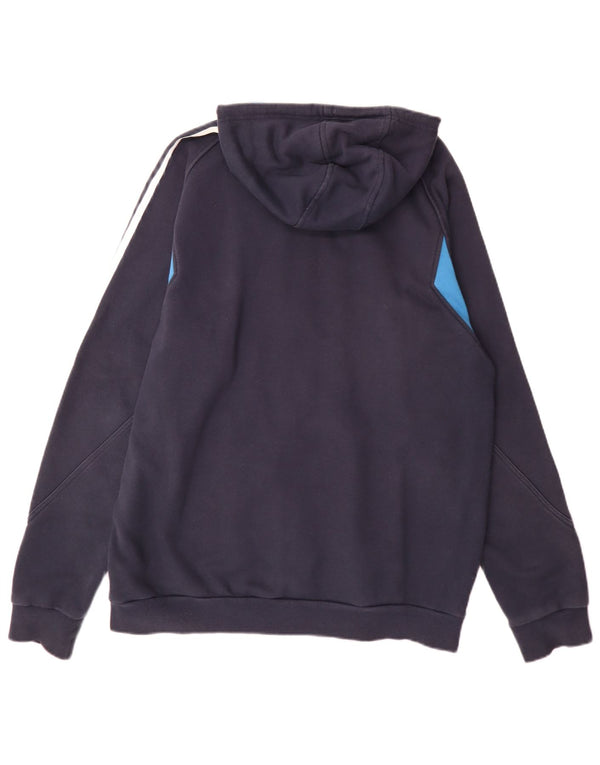 Adidas Hombre Graphic Zip Sudadera Con Capucha Suéter XL Azul Marino Colorblock Deportes