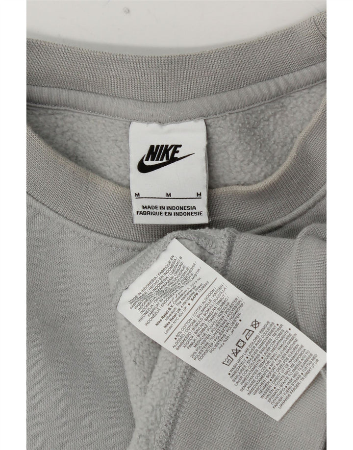 NIKE Hombre Loose Fit Sudadera Jumper Gris Medio Algodón