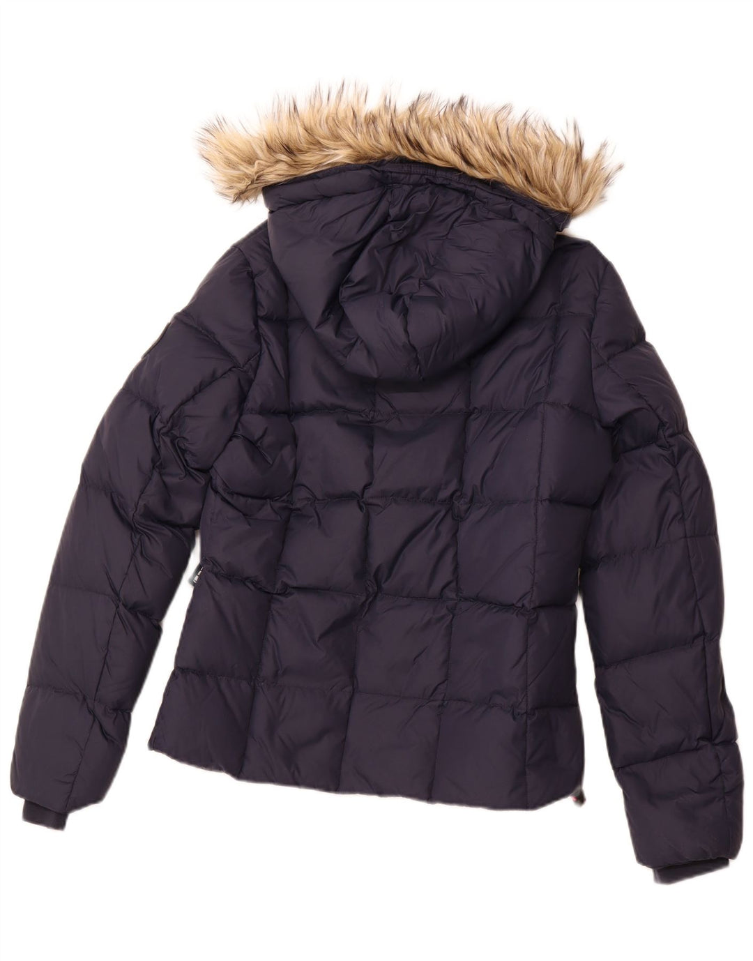 SUPERDRY Chaqueta acolchada con capucha para mujer UK 40 Mediana Azul marino Nylon