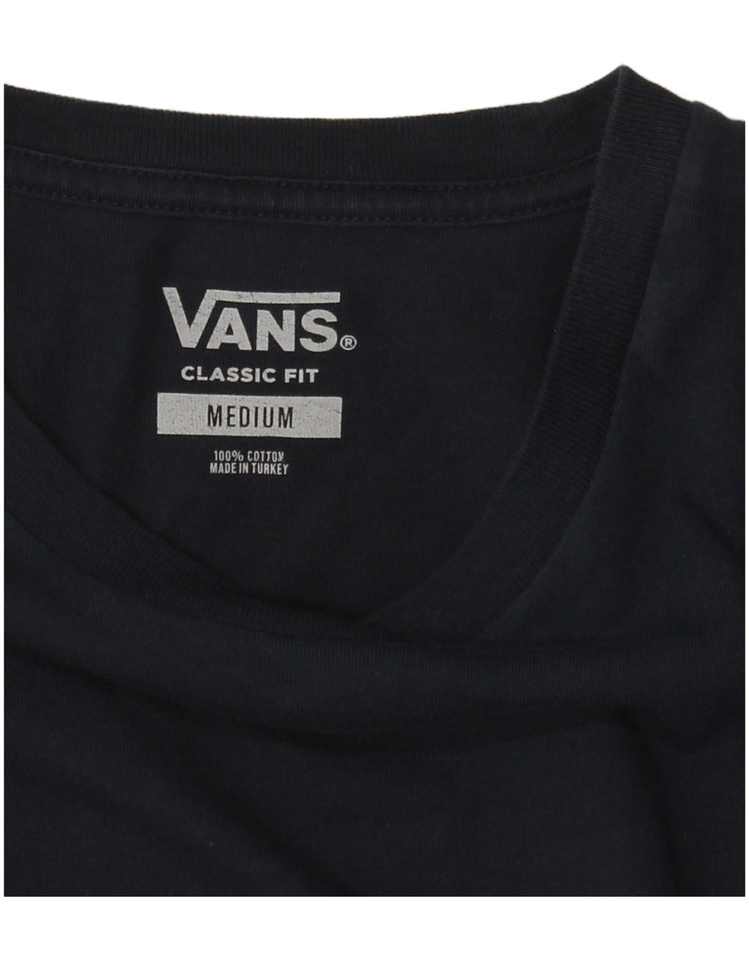 Vans Camiseta con gráfico de ajuste clásico para hombre Top mediano de algodón azul marino