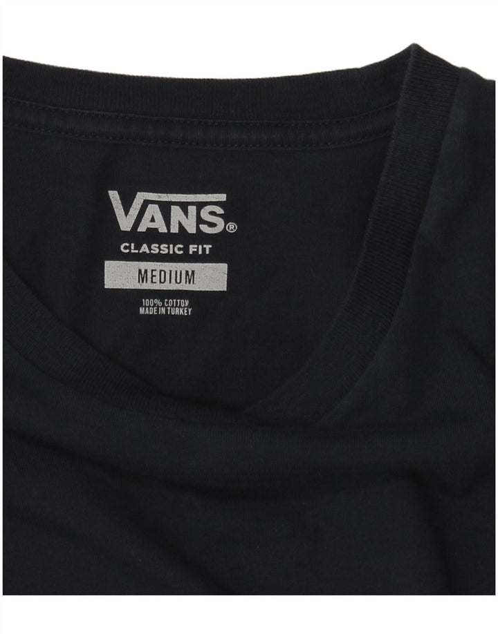 Vans Camiseta con gráfico de ajuste clásico para hombre Top mediano de algodón azul marino