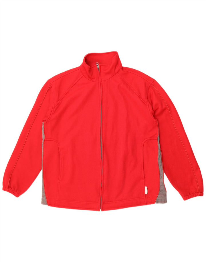 Diadora Chaqueta de chándal para mujer, talla 40, talla grande, color rojo, poliéster