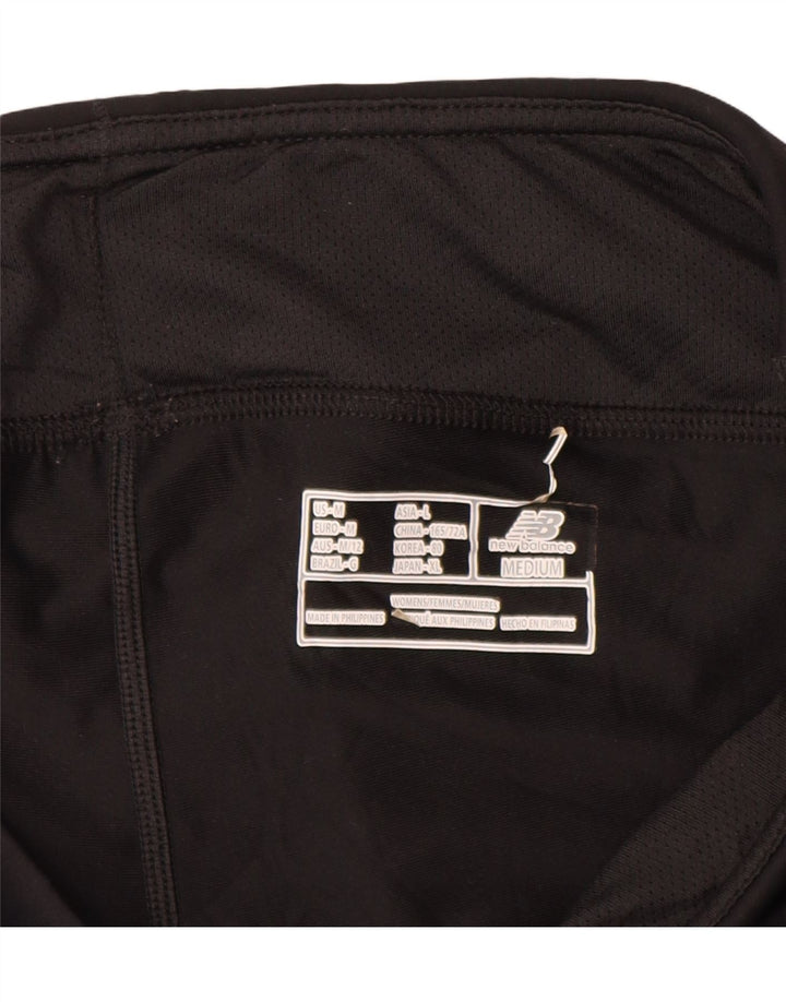 New Balance Pantalones cortos deportivos para mujer UK 12 Mediano Negro Poliéster