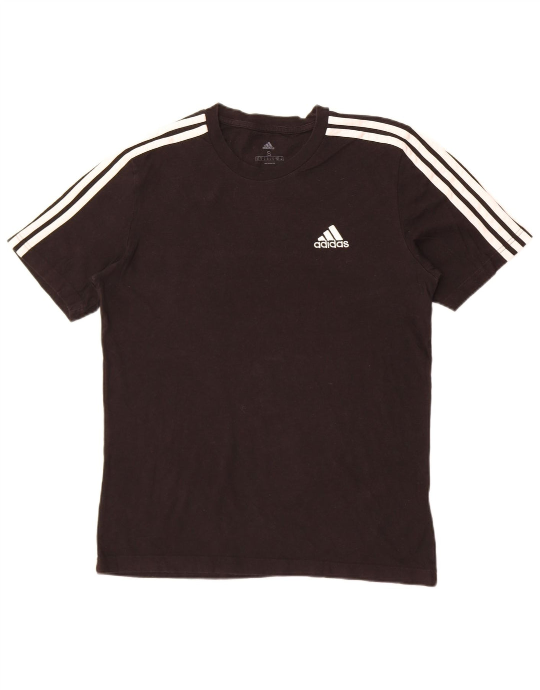 Adidas - Camiseta para hombre, talla pequeña, algodón negro