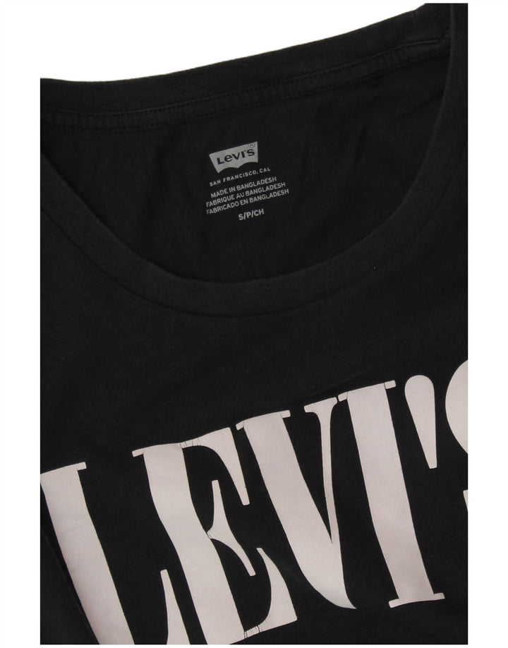 LEVI'S Camiseta gráfica para mujer Top UK 10 Small Black