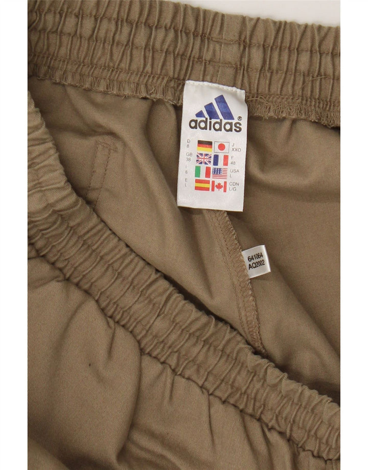Adidas Pantalones Cortos Casuales Para Hombre Grande W32 Poliéster Beige