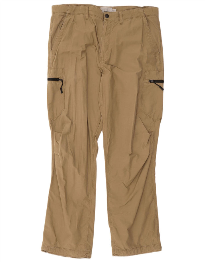 Marks & Spencer Pantalones cargo de corte regular para hombre W36 L31 Algodón beige
