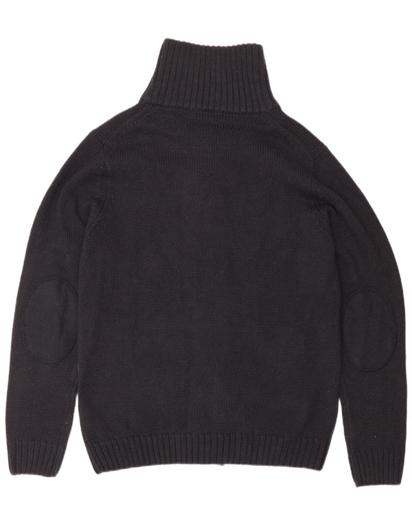 PIERRE CARDIN Mens Cardigan Sweater Large Navy Blue Acrylic