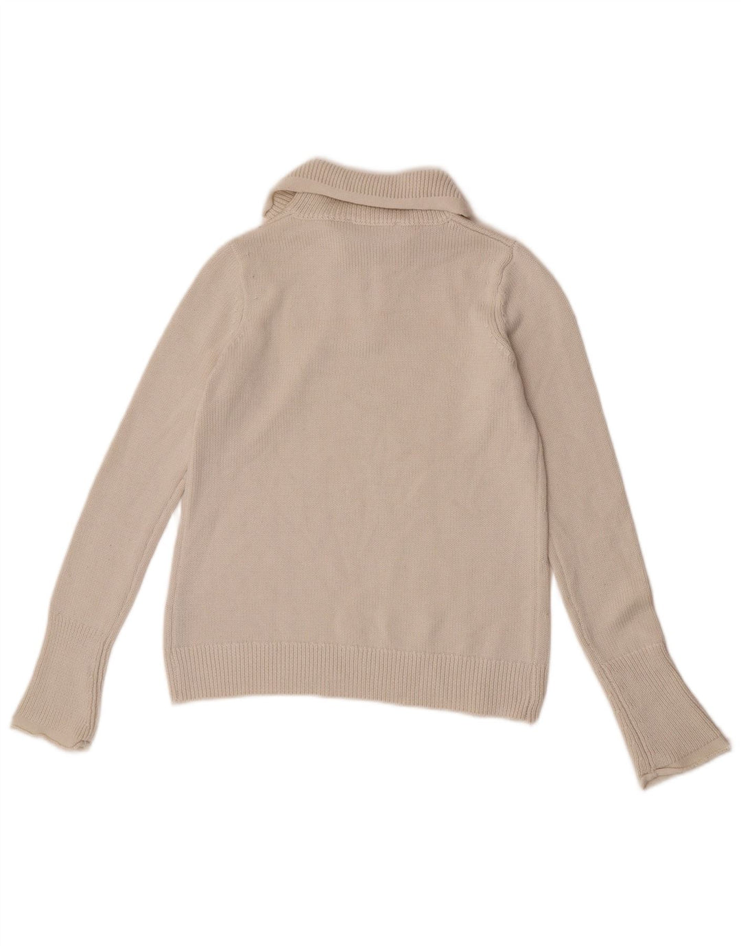 Zara - Jersey con cuello y cremallera para mujer, talla 40, talla M, color blanco
