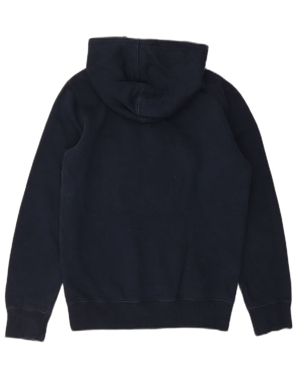 Champion Sudadera con capucha y cuello con cremallera para niños, talla grande, azul marino, 11-12 años