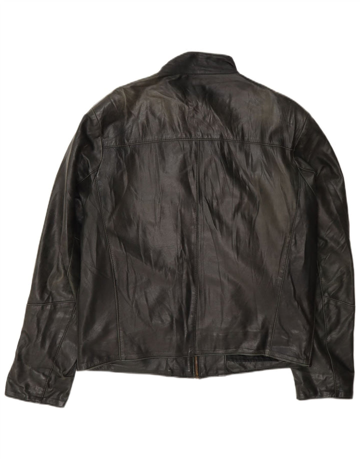 Bulli E Pupe Chaqueta de cuero para hombre UK 40 Large Black
