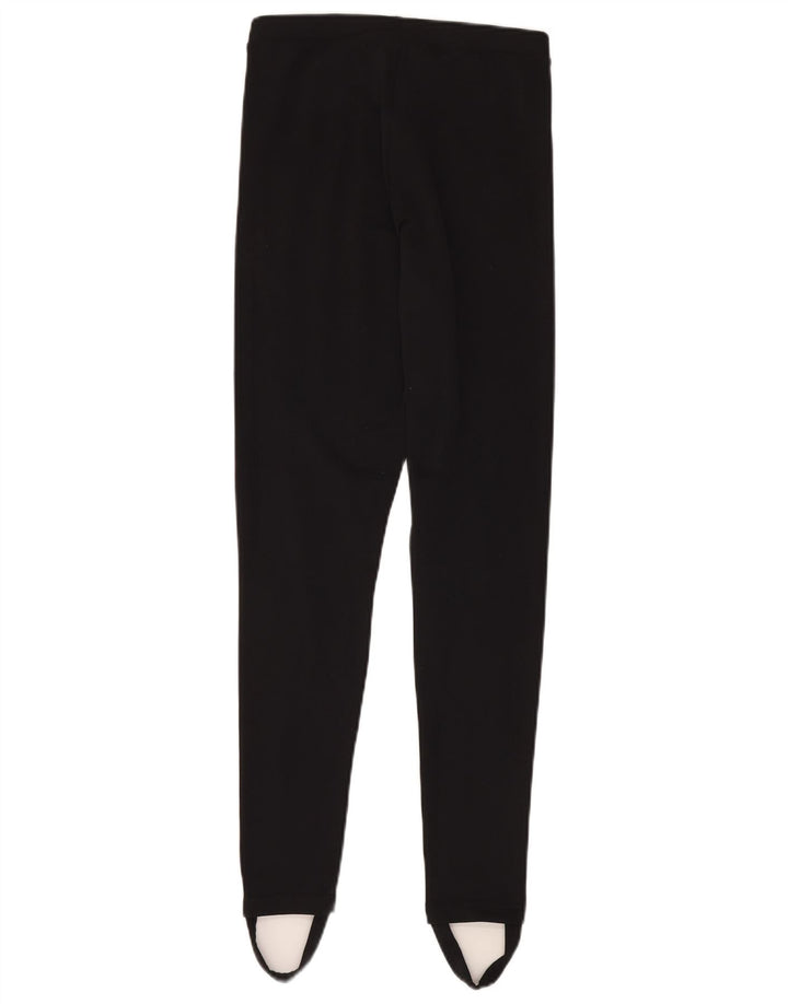 ADIDAS Leggings con estribo para mujer Reino Unido 10 Pequeño Poliéster negro