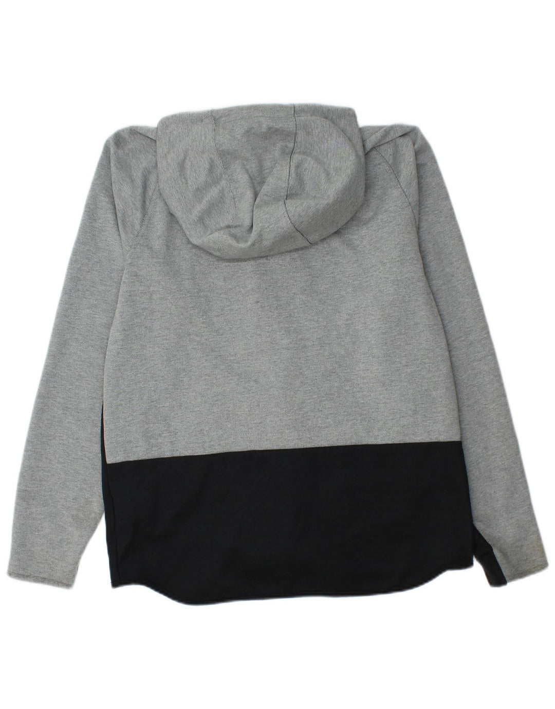 NIKE Hombre Sudadera con capucha y cremallera de algodón color block gris medio